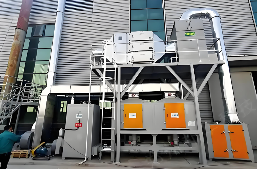 涂装车间废气处理设备运行现场