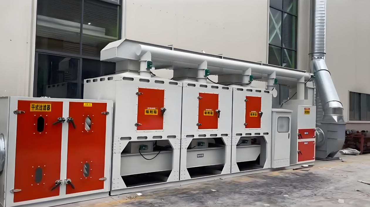 焦作危废间催化燃烧设备操作现场